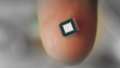 PalmFusion chip on fingertip